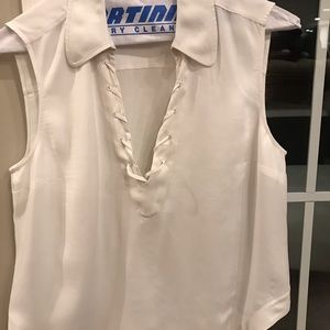 Frame White Tank Top